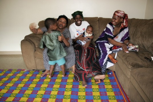 Oliya, her baby, and Zeinab, her mom, and son Ali.